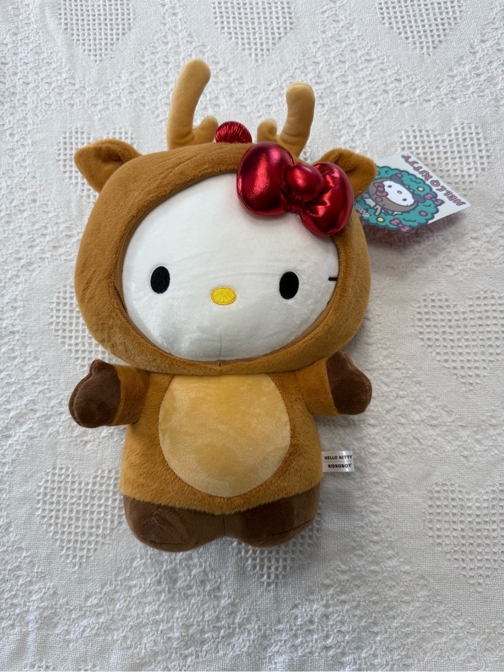 NEW Kidrobot Hello Kitty Reindeer 13” Plush